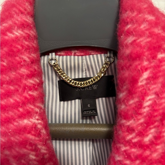 J. Crew stylish pink herringbone peacoat - Picture 8 of 9
